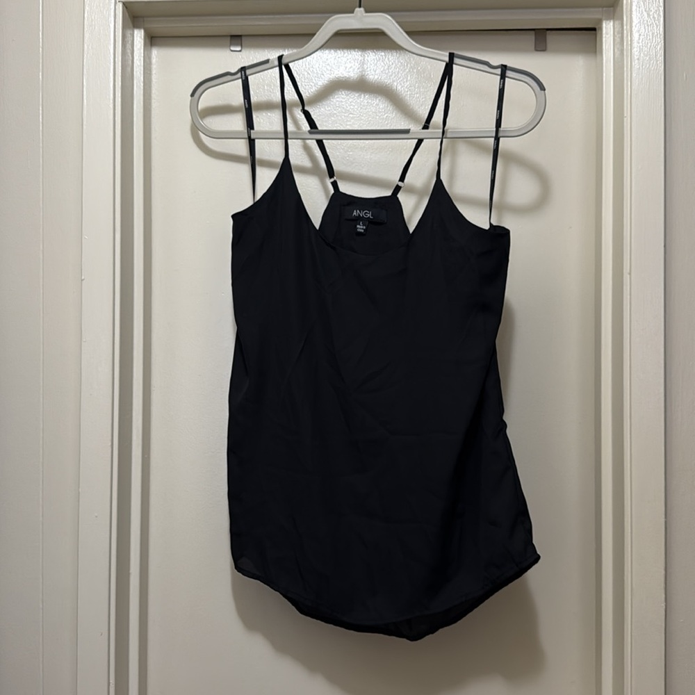 ANGL Women's Black Tank Top